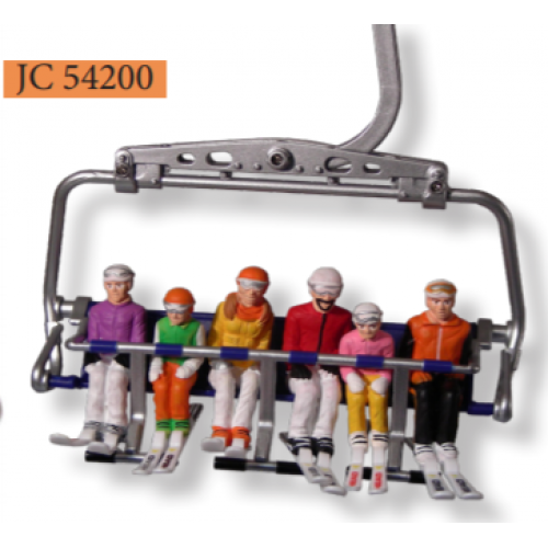 Lot De 6 Figurines Assises Jaegerndorfer - En Plastique, 26x30x8 Cm, Pour Décoration Ou Collection, à Partir De 14 Ans